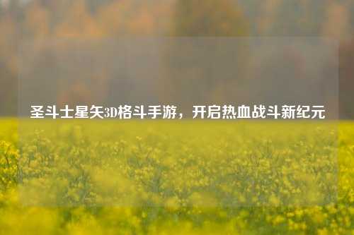 圣斗士星矢3D格斗手游,开启热血战斗新纪元