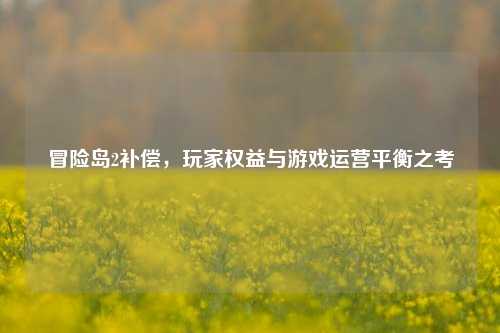 冒险岛2补偿,玩家权益与游戏运营平衡之考