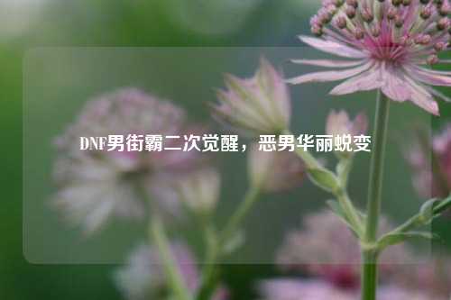 DNF男街霸二次觉醒，恶男华丽蜕变