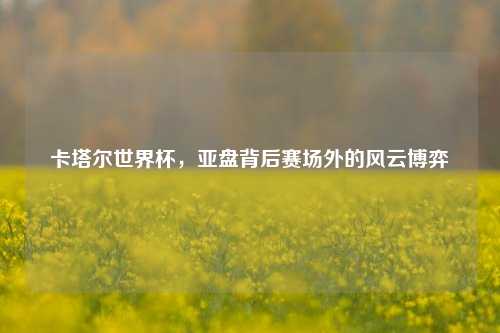 卡塔尔世界杯，亚盘背后赛场外的风云博弈