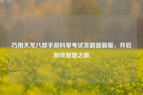 巧用天龙八部手游科举考试答题器新版，开启游戏智慧之旅
