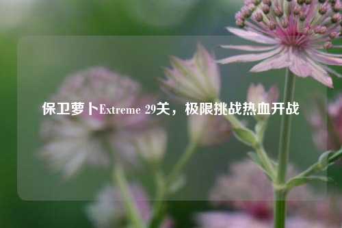 保卫萝卜Extreme 29关，极限挑战热血开战