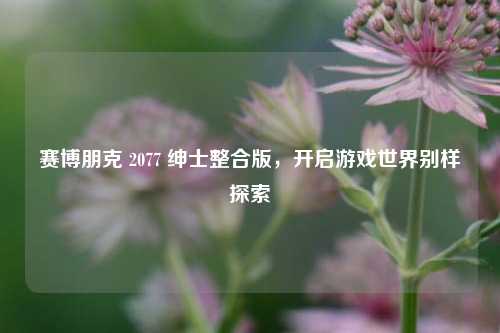 赛博朋克 2077 绅士整合版,开启游戏世界别样探索