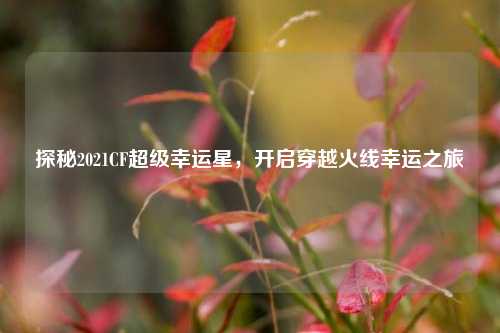 探秘2021CF超级幸运星,开启穿越火线幸运之旅