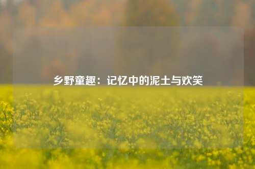 乡野童趣:记忆中的泥土与欢笑