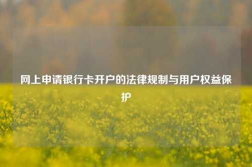 网上申请银行卡开户的法律规制与用户权益保护
