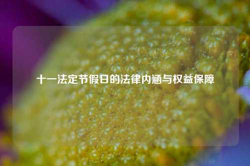 十一法定节假日的法律内涵与权益保障