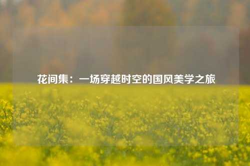  花间集：一场穿越时空的国风美学之旅