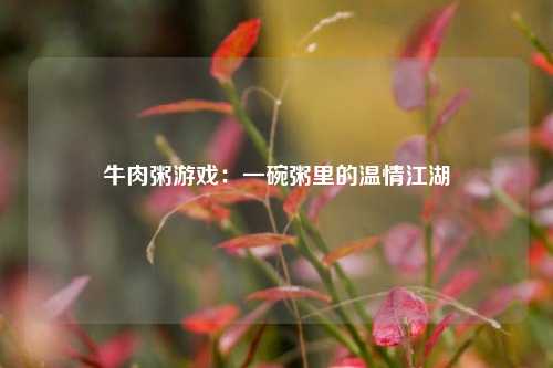 牛肉粥游戏：一碗粥里的温情江湖