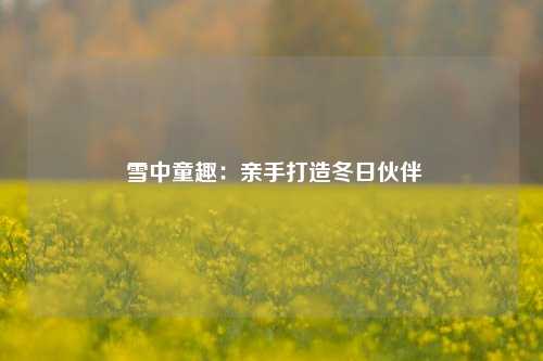 雪中童趣:亲手打造冬日伙伴