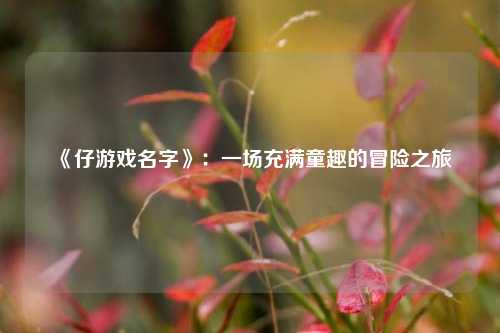  《仔游戏名字》：一场充满童趣的冒险之旅