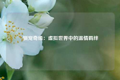  驯宠奇缘：虚拟世界中的温情羁绊