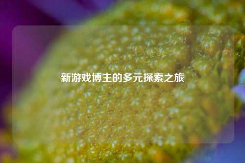 新游戏博主的多元探索之旅