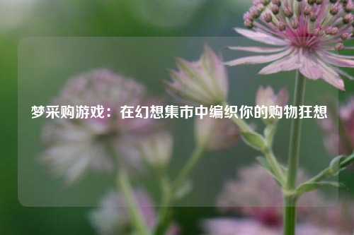 梦采购游戏:在幻想集市中编织你的购物狂想